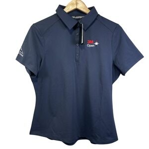 NWT UNRL 3M Open Womens Large Navy Blue‎ Golf Polo Pique Pro WSSPPP-NVY-L